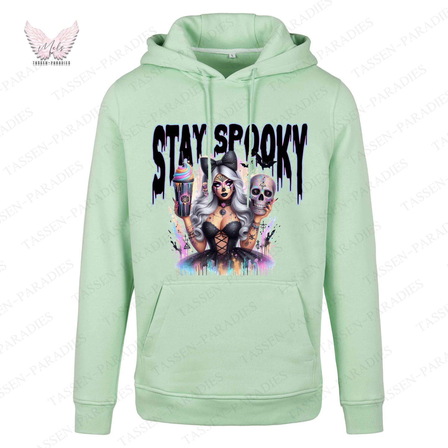 Hoodie mit Statement-Print – "STAY SPOOKY"