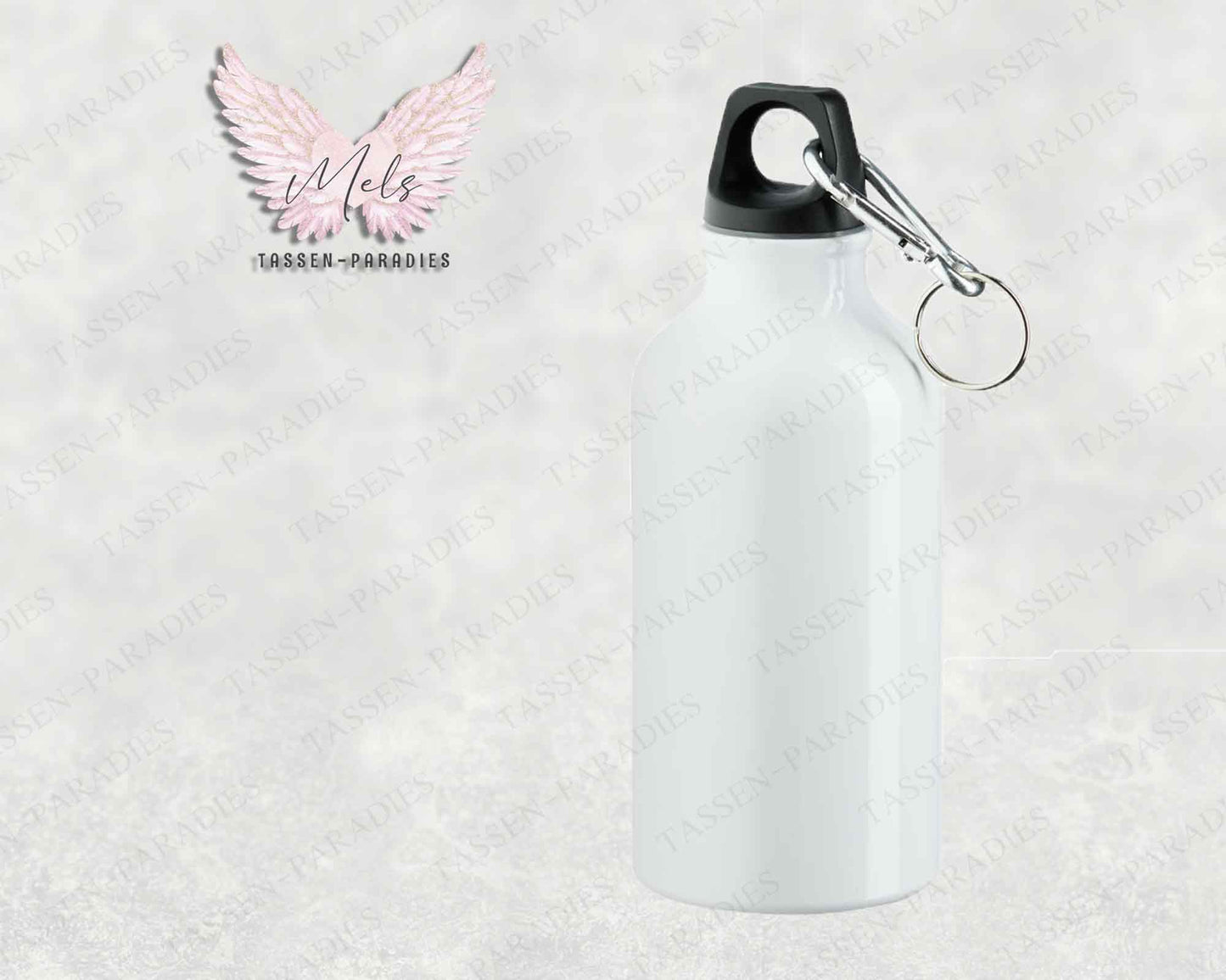 Pferd 3 - Personalisierte Kinder-Trinkflasche weiß mit und ohne Name