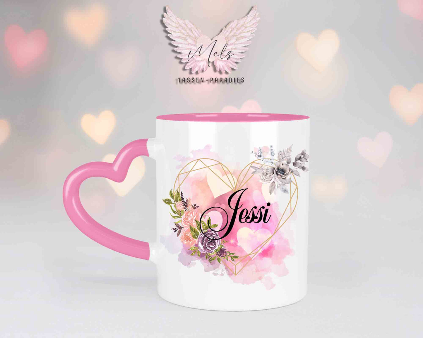 Sag es mit Herz-Herzensmensch - mit Bild - Personalisierte Herz-Tassen mit und ohne Name