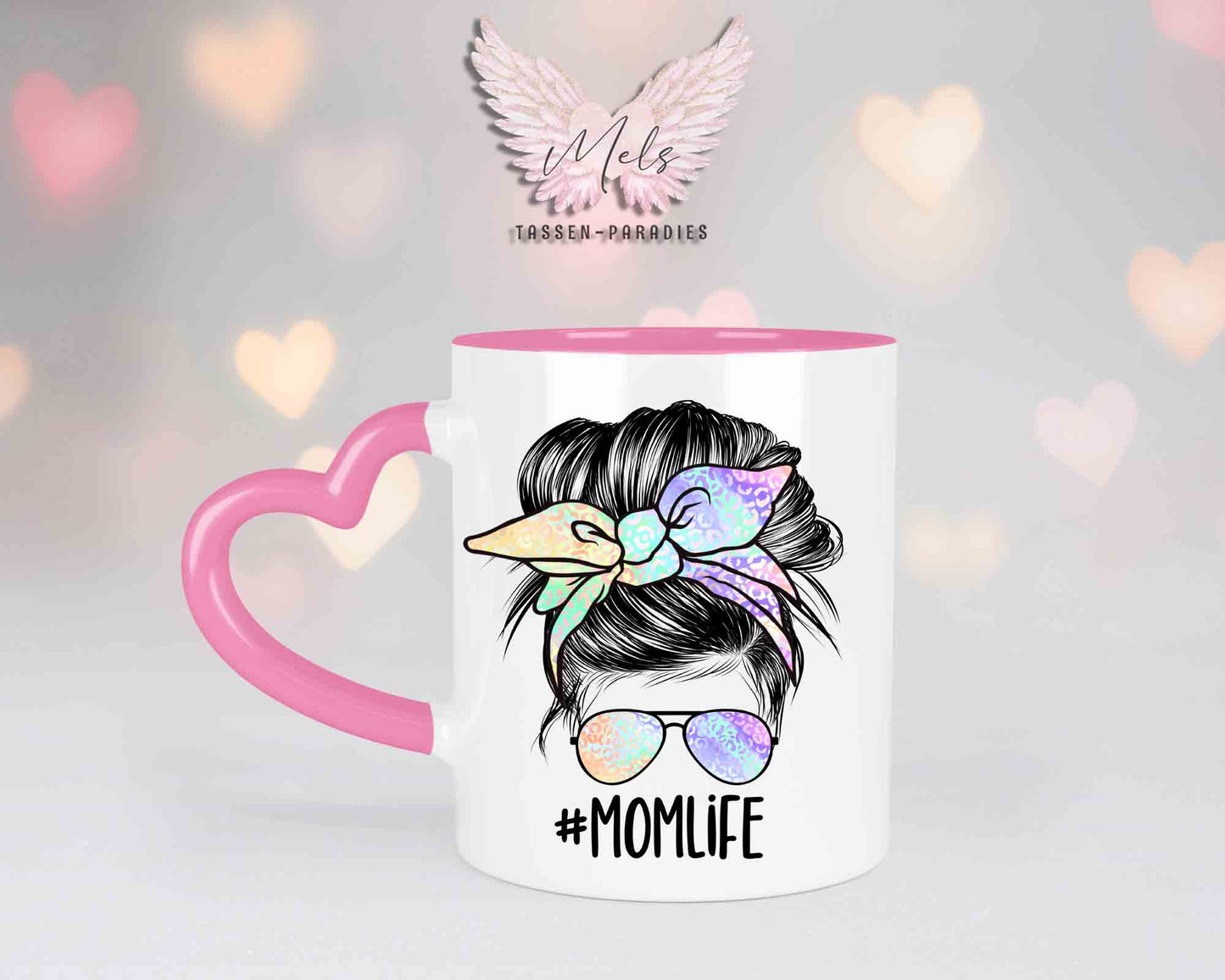 Momlife 7 - mit Bild - Personalisierte Herz-Tassen mit und ohne Name