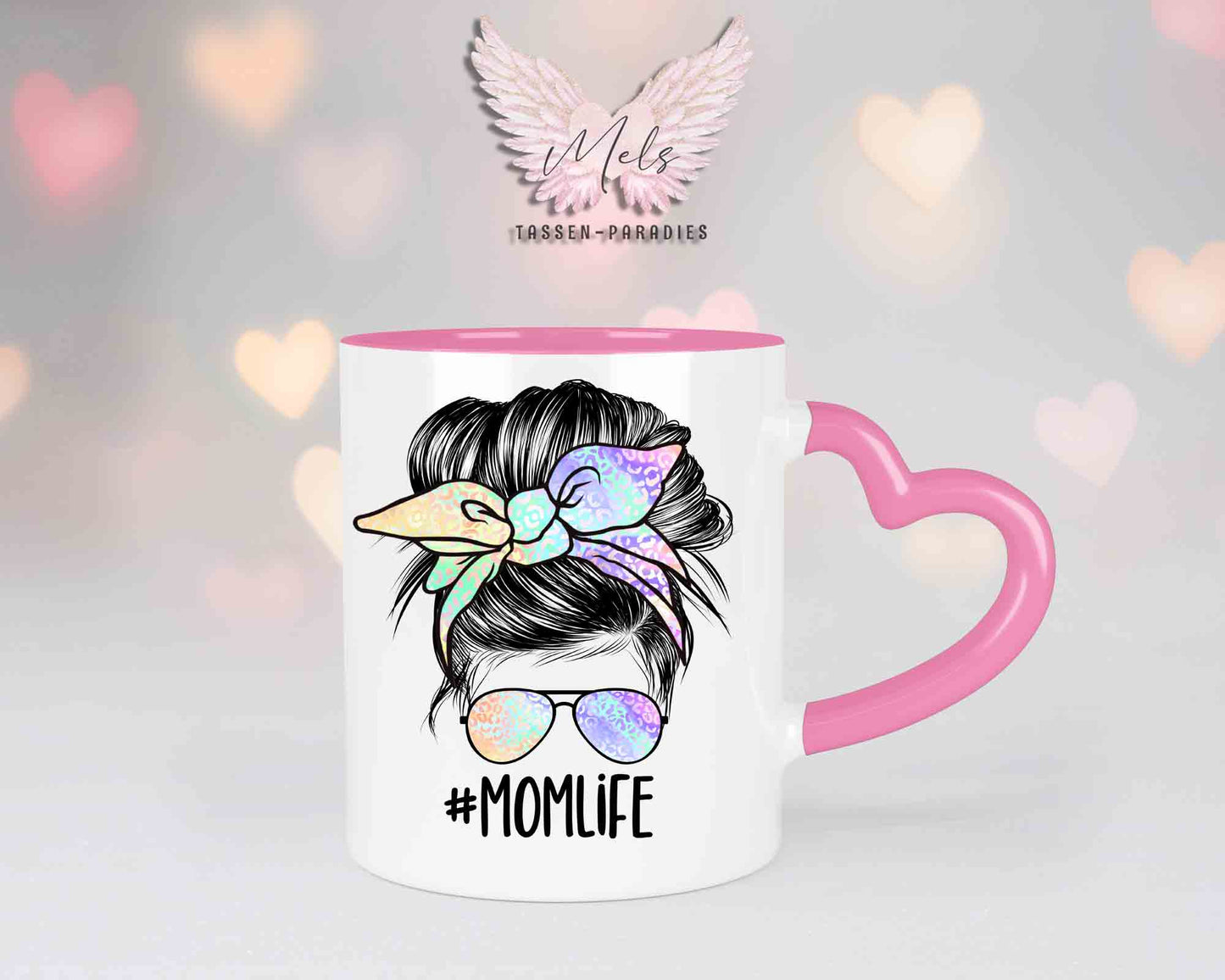 Momlife 7 - mit Bild - Personalisierte Herz-Tassen mit und ohne Name