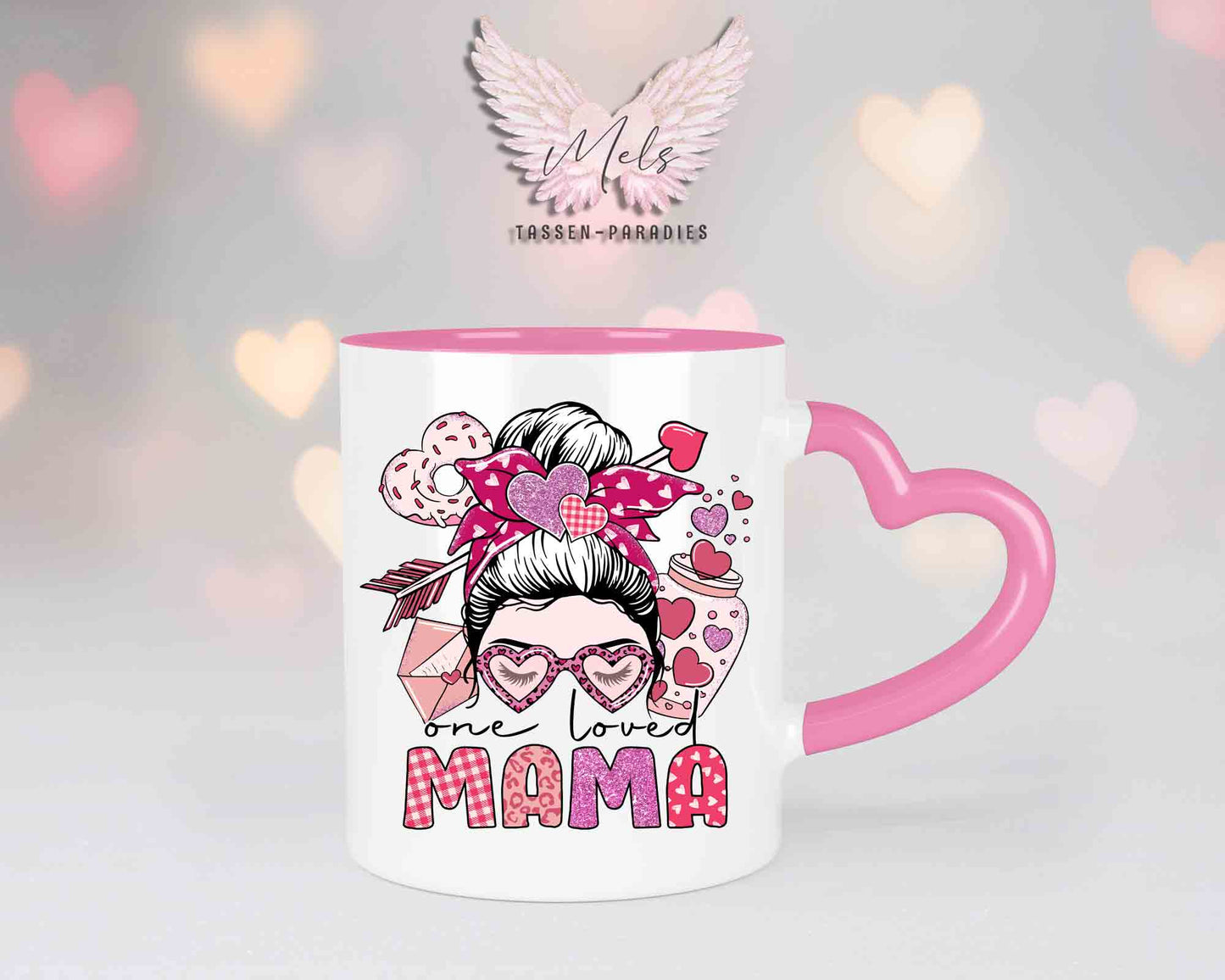 Momlife 8 - mit Bild - Personalisierte Herz-Tassen mit und ohne Name