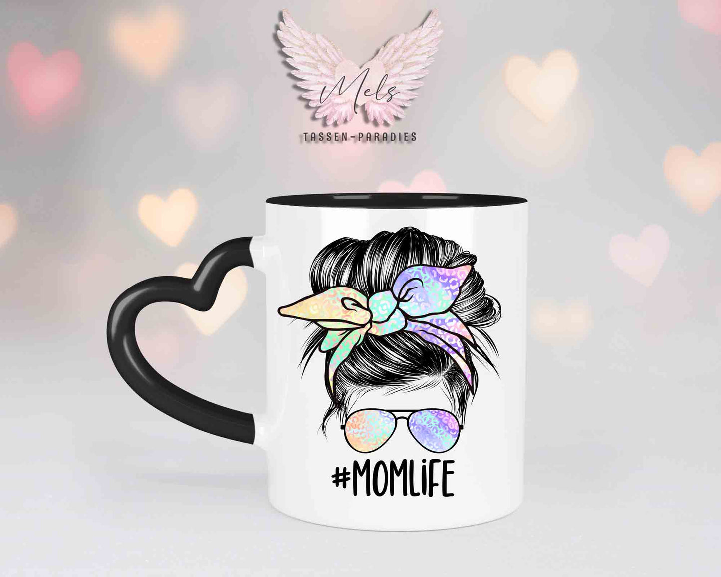 Momlife 7 - mit Bild - Personalisierte Herz-Tassen mit und ohne Name