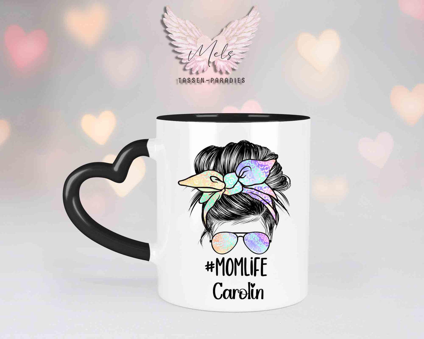 Momlife 7 - mit Bild - Personalisierte Herz-Tassen mit und ohne Name