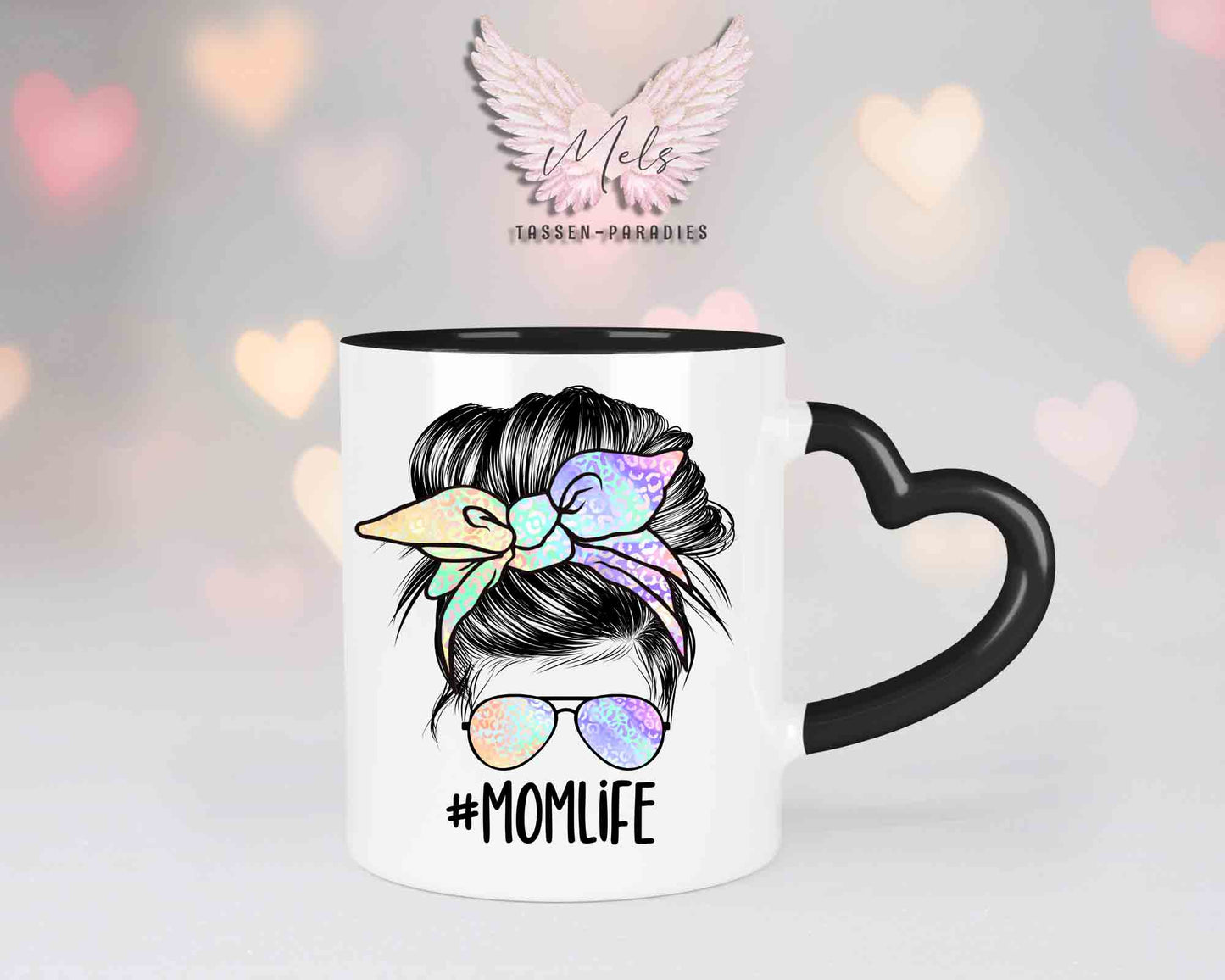 Momlife 7 - mit Bild - Personalisierte Herz-Tassen mit und ohne Name
