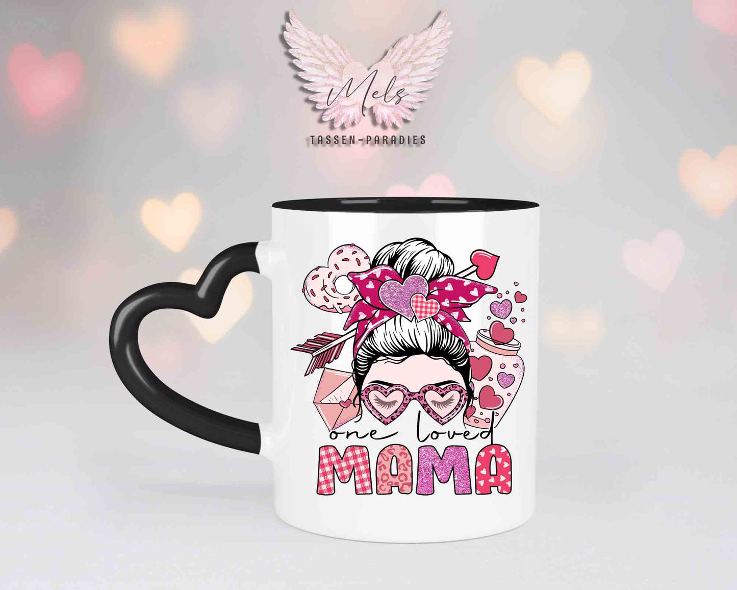 Momlife 8 - mit Bild - Personalisierte Herz-Tassen mit und ohne Name