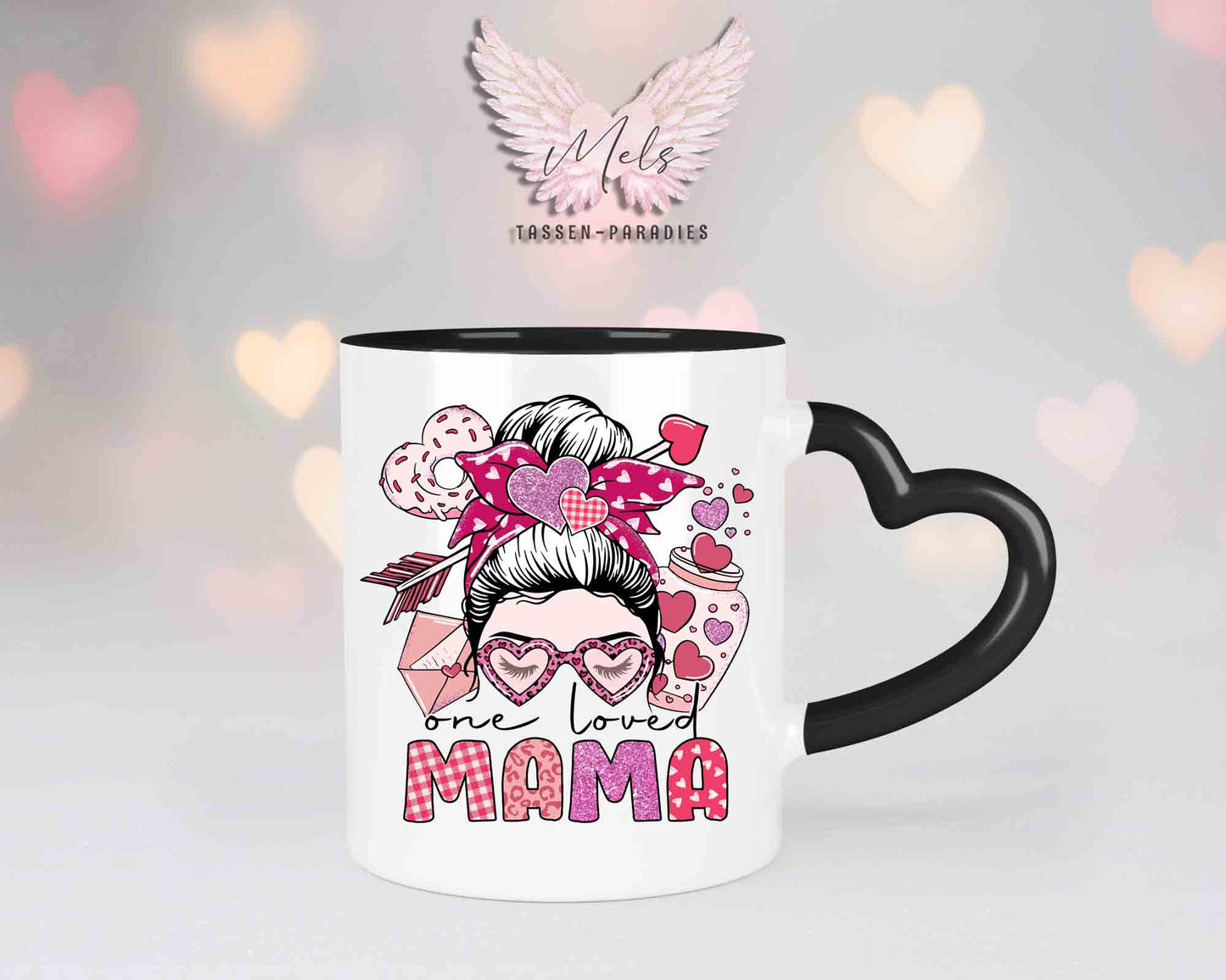 Momlife 8 - mit Bild - Personalisierte Herz-Tassen mit und ohne Name
