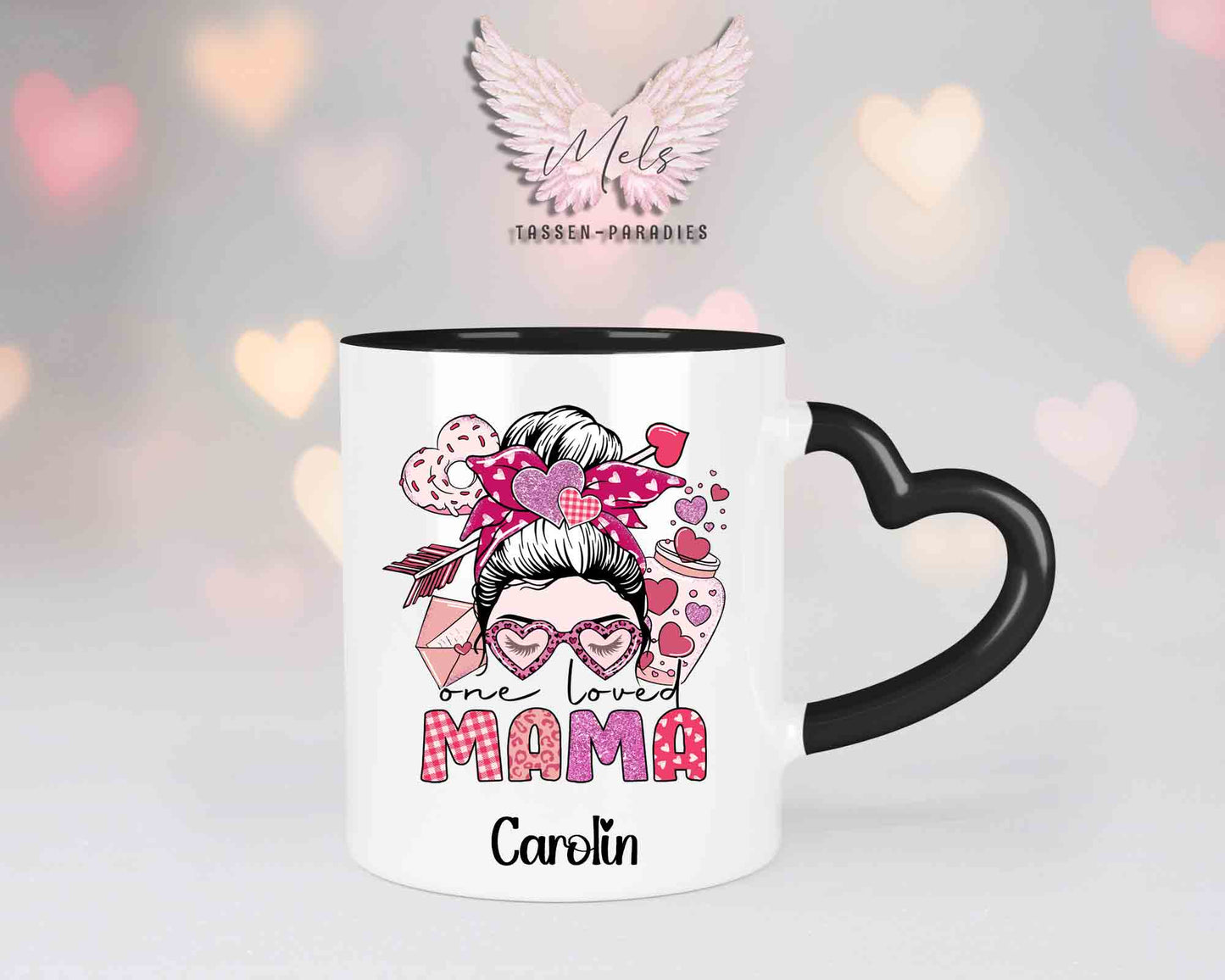 Momlife 8 - mit Bild - Personalisierte Herz-Tassen mit und ohne Name