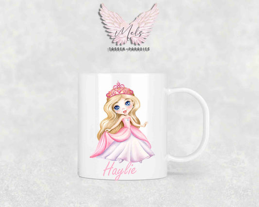 Personalisierte Kinder Tasse Prinzessin 1 - mit und ohne Name