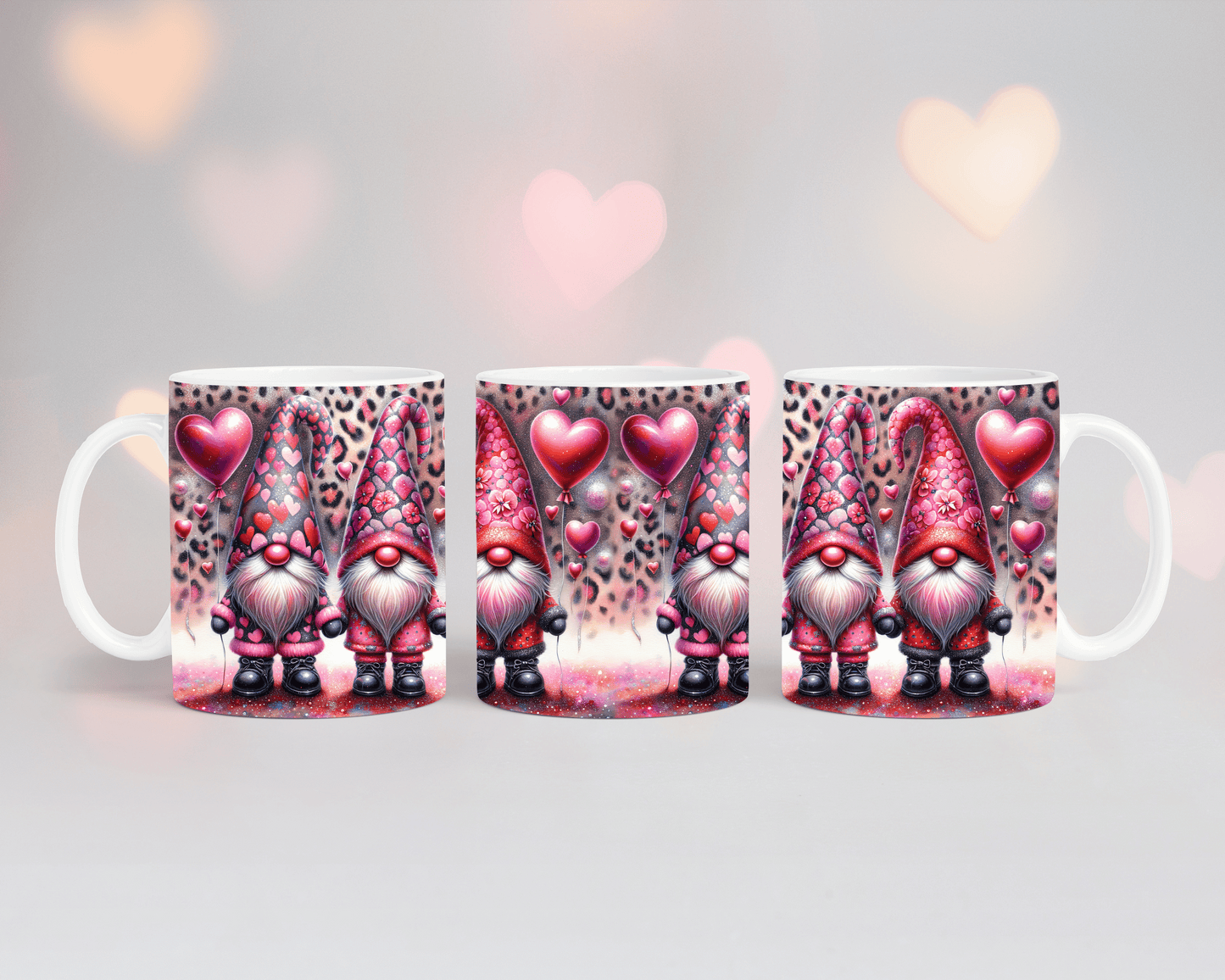Thermobecher/Tumbler/Tasse Valentine 3 Genom, Herzen & Orchideen