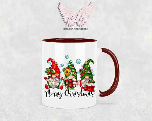 Merry Christmas - mit Wichtel-Bild - Tasse