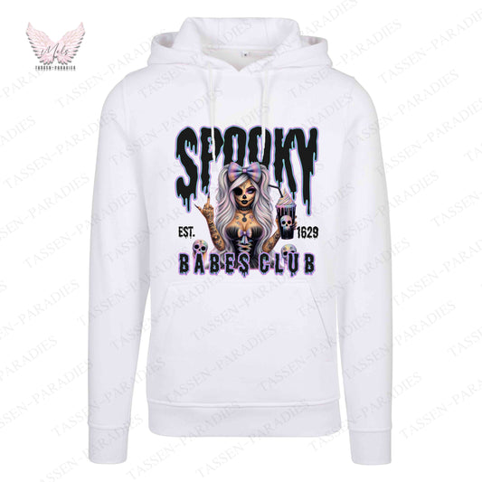 Hoodie mit Statement-Print – "SPOOKY BABES CLUB"