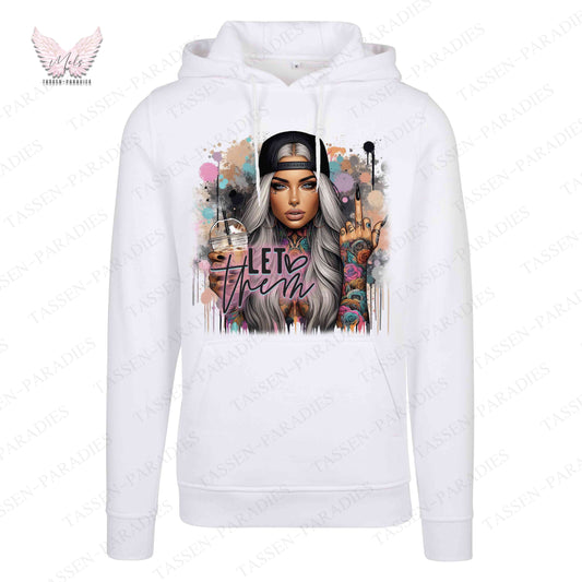 Hoodie mit Statement-Print – "LET Them"