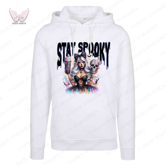 Hoodie mit Statement-Print – "STAY SPOOKY"