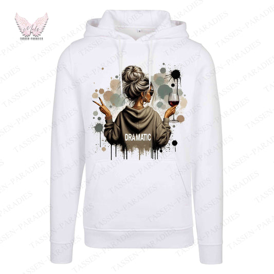 Hoodie mit Statement-Print – "DRAMATIC"