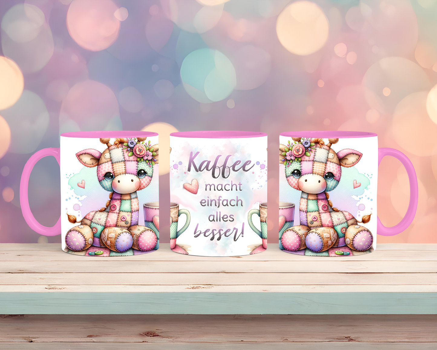 Tasse mit Giraffe und Spruch Kaffee macht alles besser