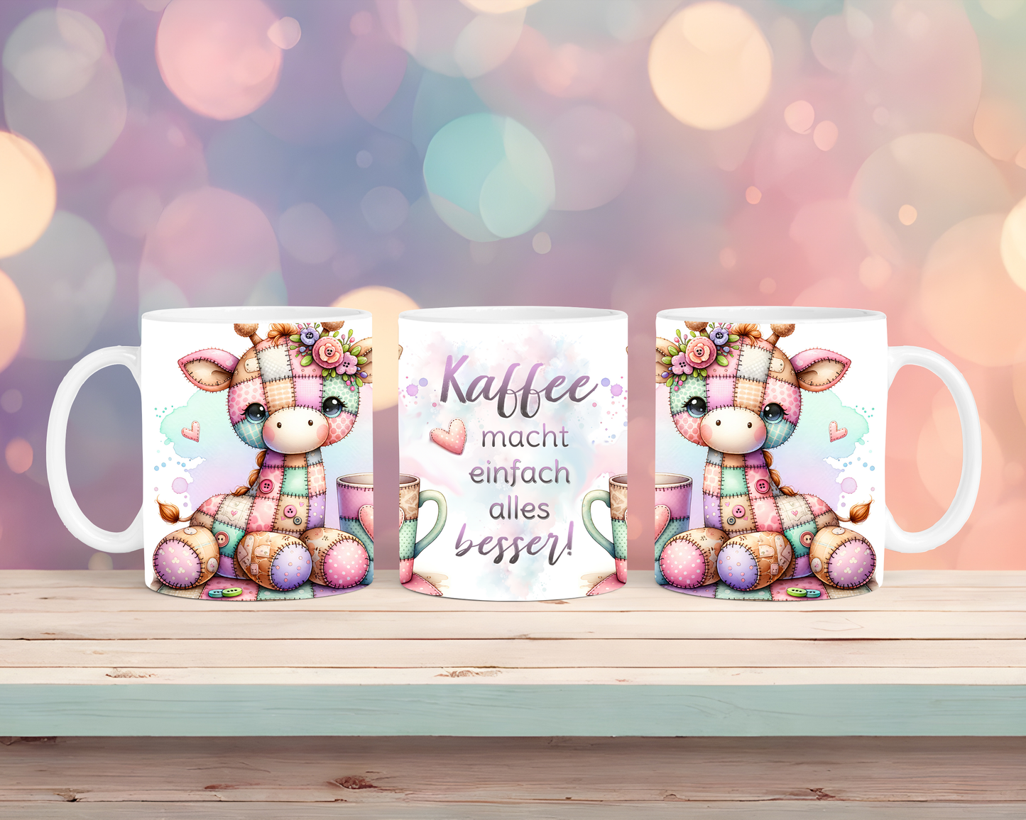 Tasse mit Giraffe und Spruch Kaffee macht alles besser
