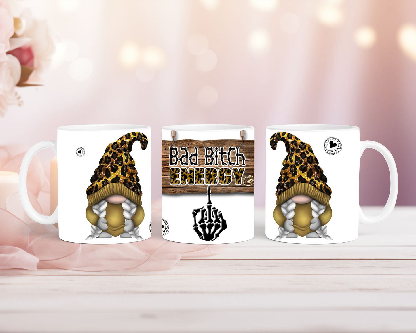 Tasse Bad Bitch Energy frecher Wichtel mit Statement