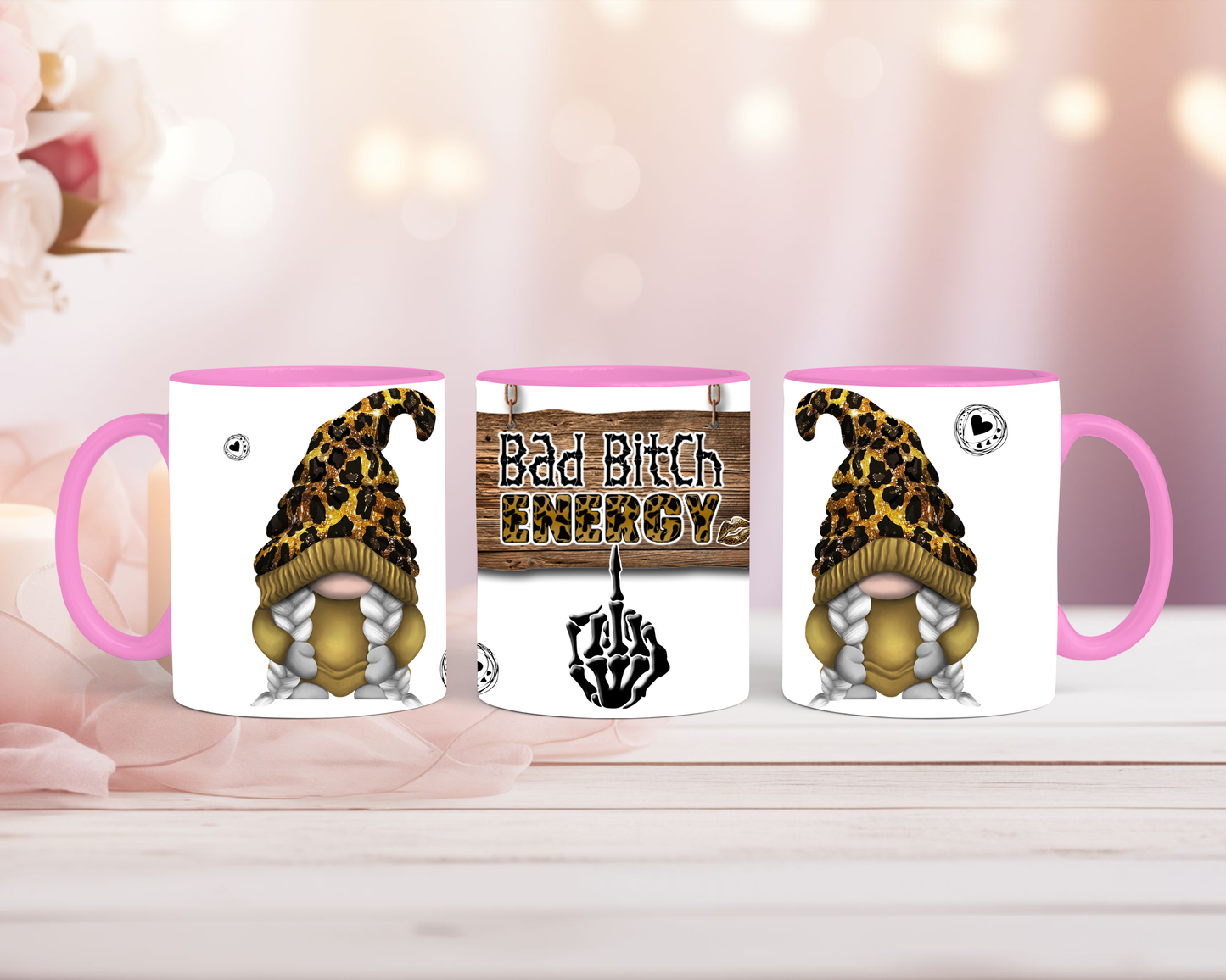 Tasse Bad Bitch Energy frecher Wichtel mit Statement
