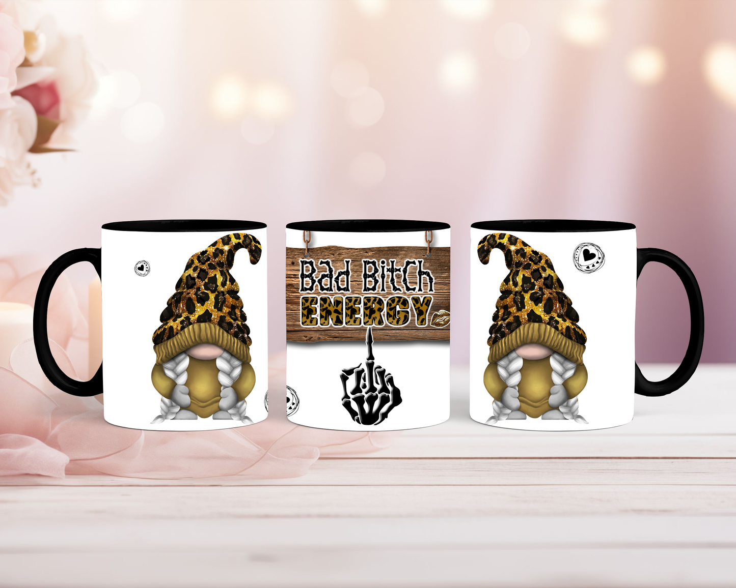 Tasse Bad Bitch Energy frecher Wichtel mit Statement