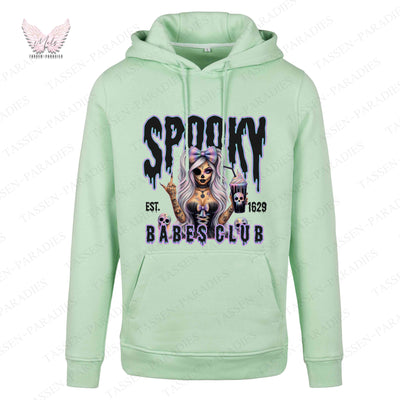 Hoodie mit Statement-Print – "SPOOKY BABES CLUB"