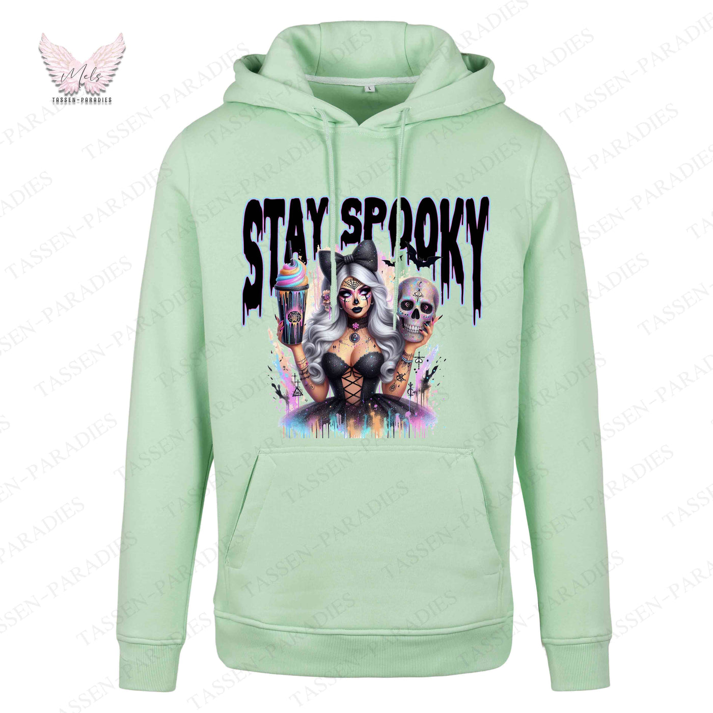 Hoodie mit Statement-Print – "STAY SPOOKY"