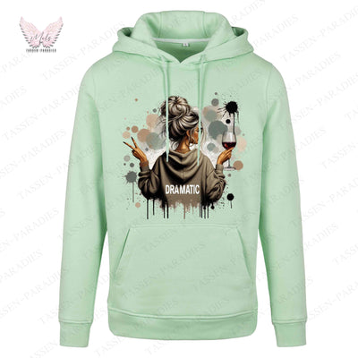 Hoodie mit Statement-Print – "DRAMATIC"