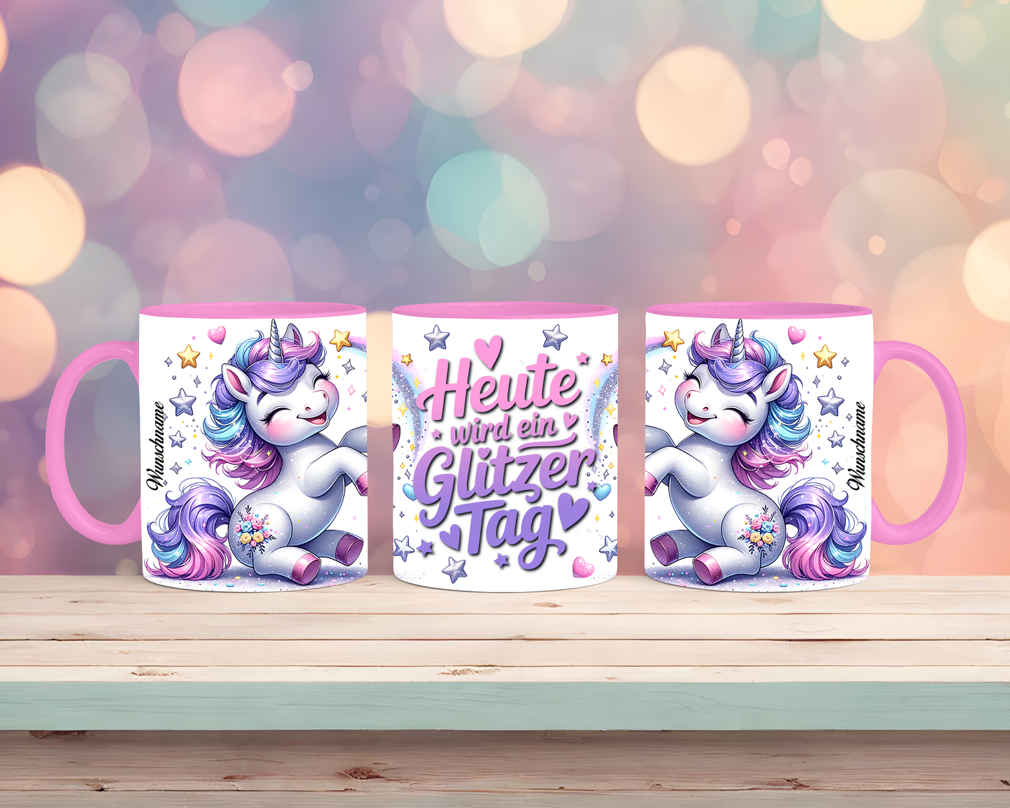 Tasse mit Einhorn Motiv Heute wird ein Glitzertag