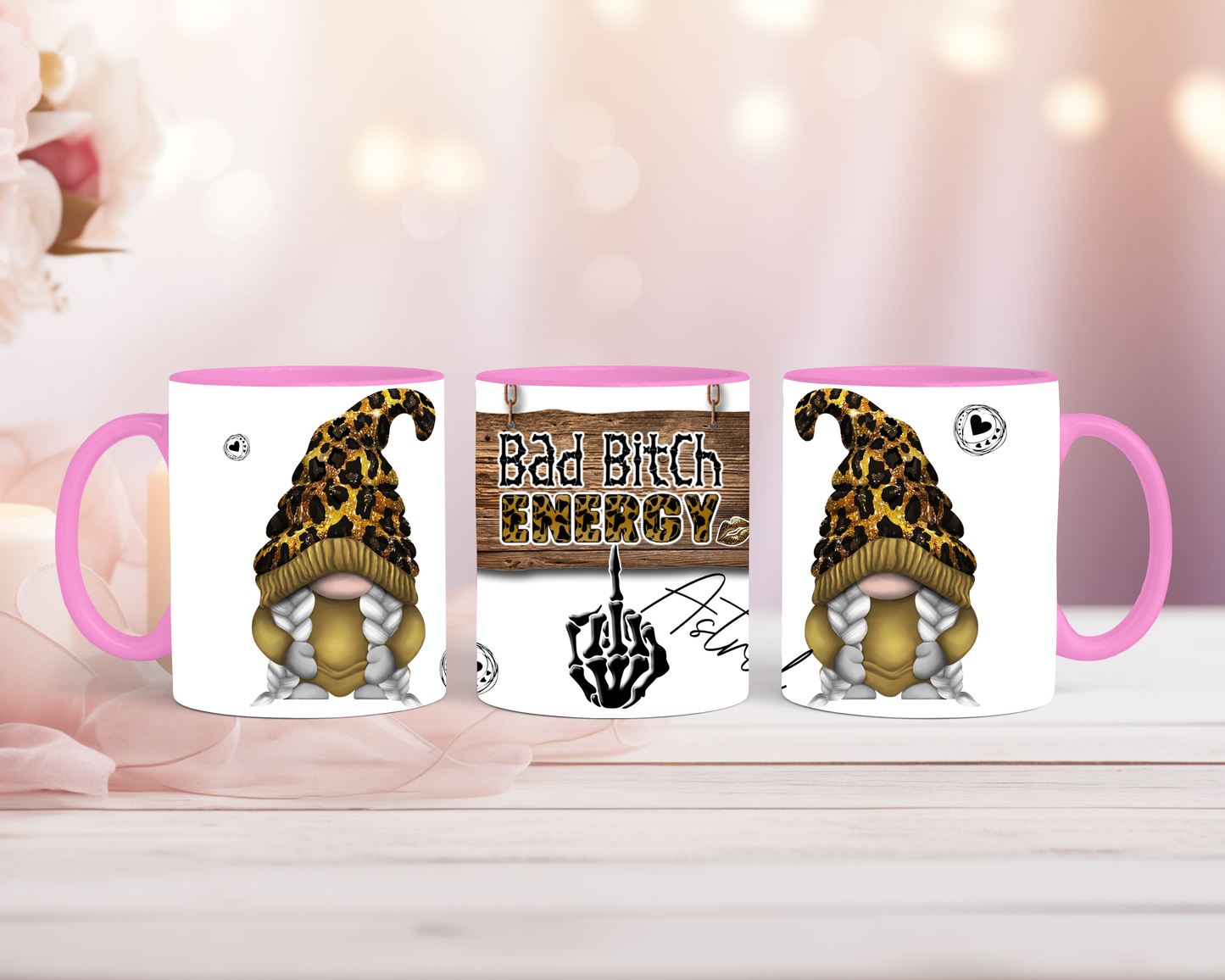Tasse Bad Bitch Energy frecher Wichtel mit Statement