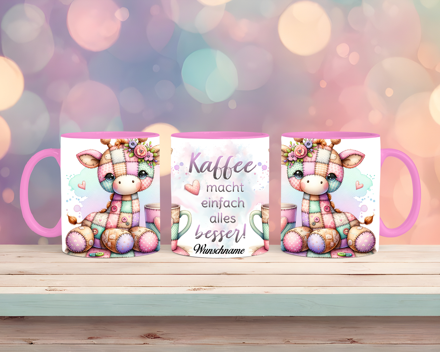 Tasse mit Giraffe und Spruch Kaffee macht alles besser