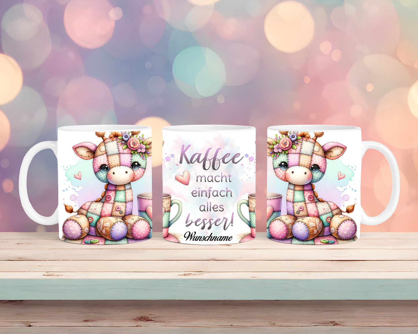 Tasse mit Giraffe und Spruch Kaffee macht alles besser
