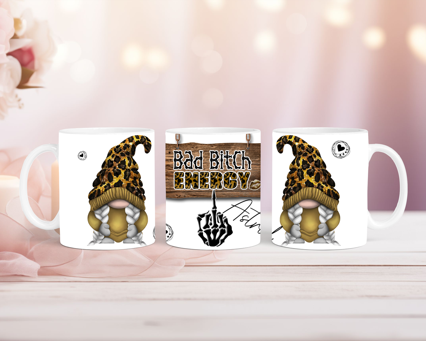 Tasse Bad Bitch Energy frecher Wichtel mit Statement