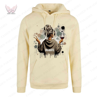 Hoodie mit Statement-Print – "DRAMATIC"