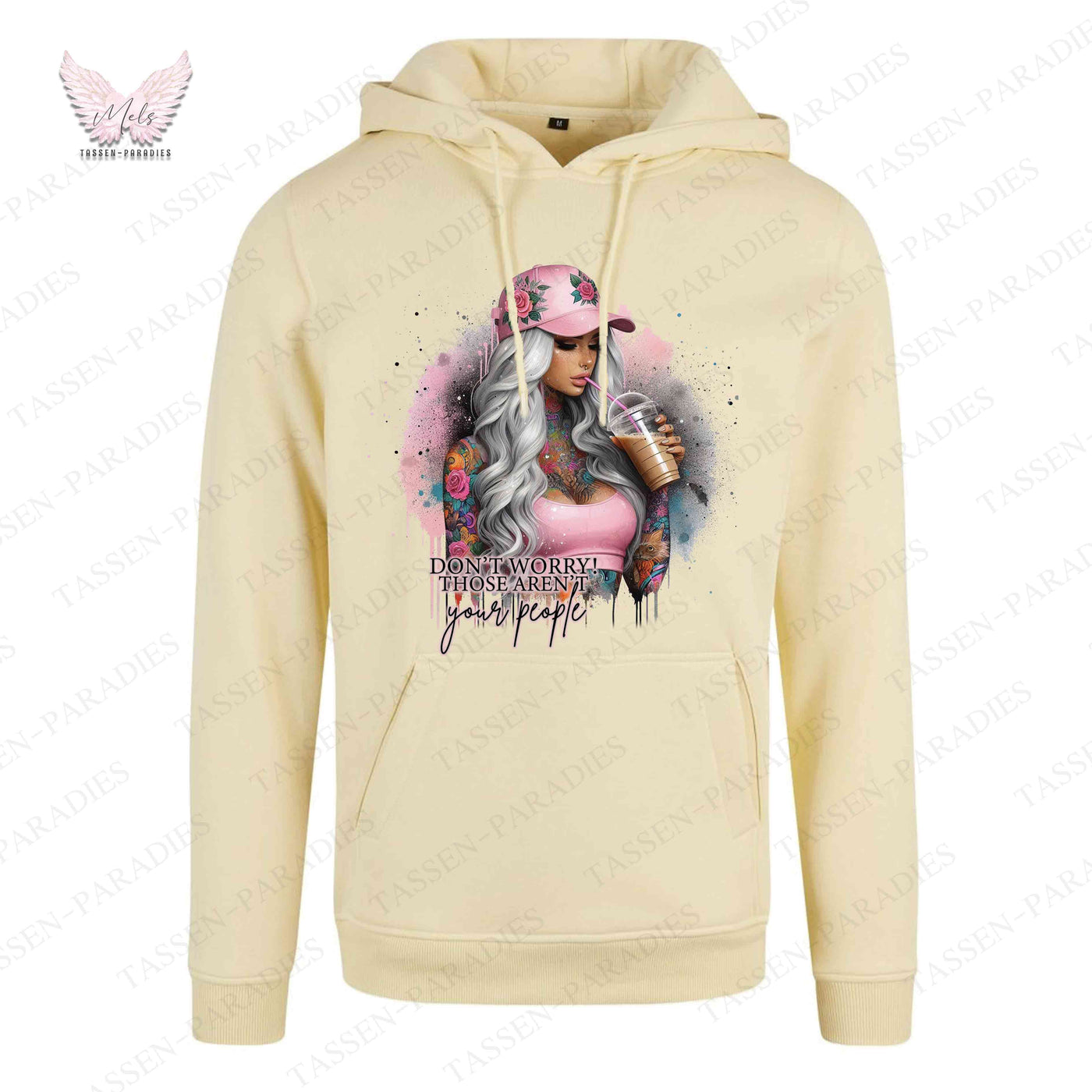 Hoodie mit Statement-Print – "DON´T WORRY!"
