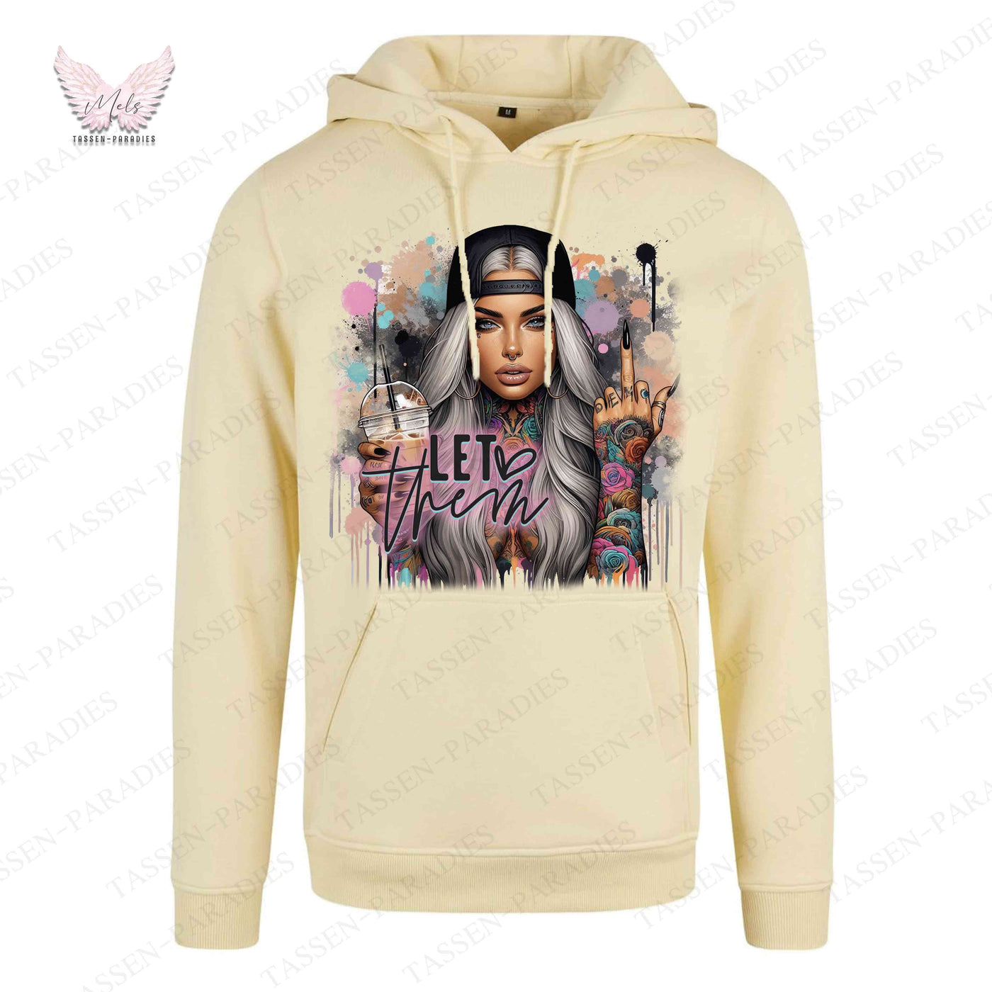 Hoodie mit Statement-Print – "LET Them"