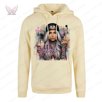 Hoodie mit Statement-Print – "LET Them"