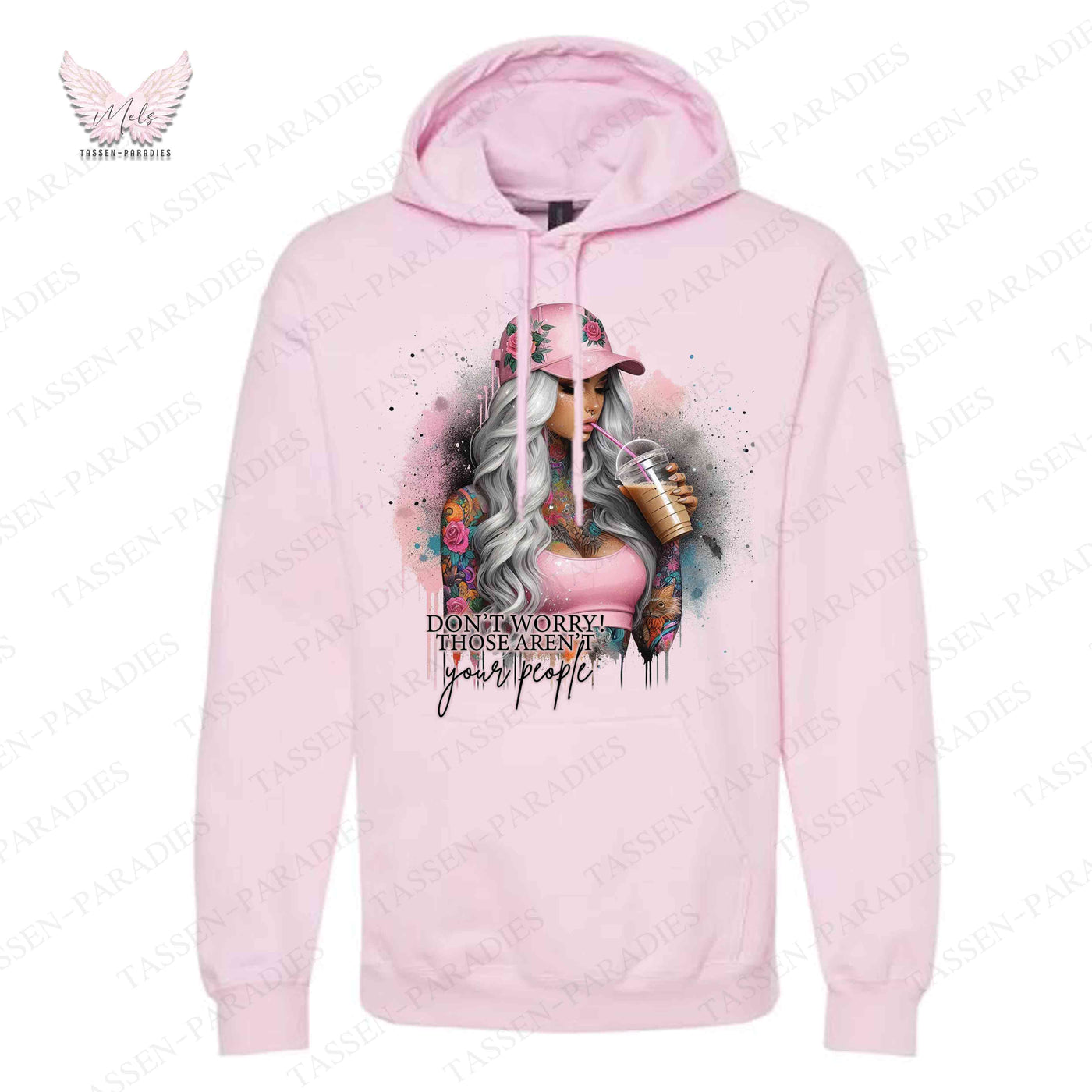 Hoodie mit Statement-Print – "DON´T WORRY!"