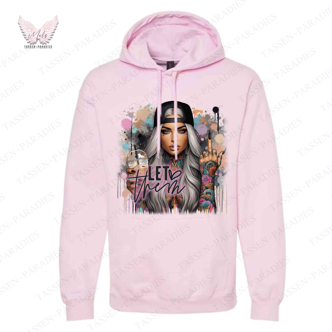 Hoodie mit Statement-Print – "LET Them"