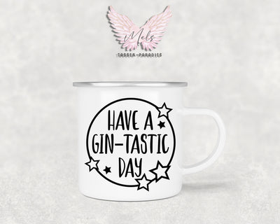 GIN "-Tastic Day" - Personalisierte Emailletasse mit und ohne Name