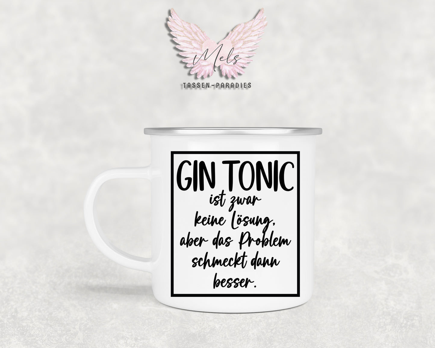 GIN "Tonic" -  Emailletasse ohne Name