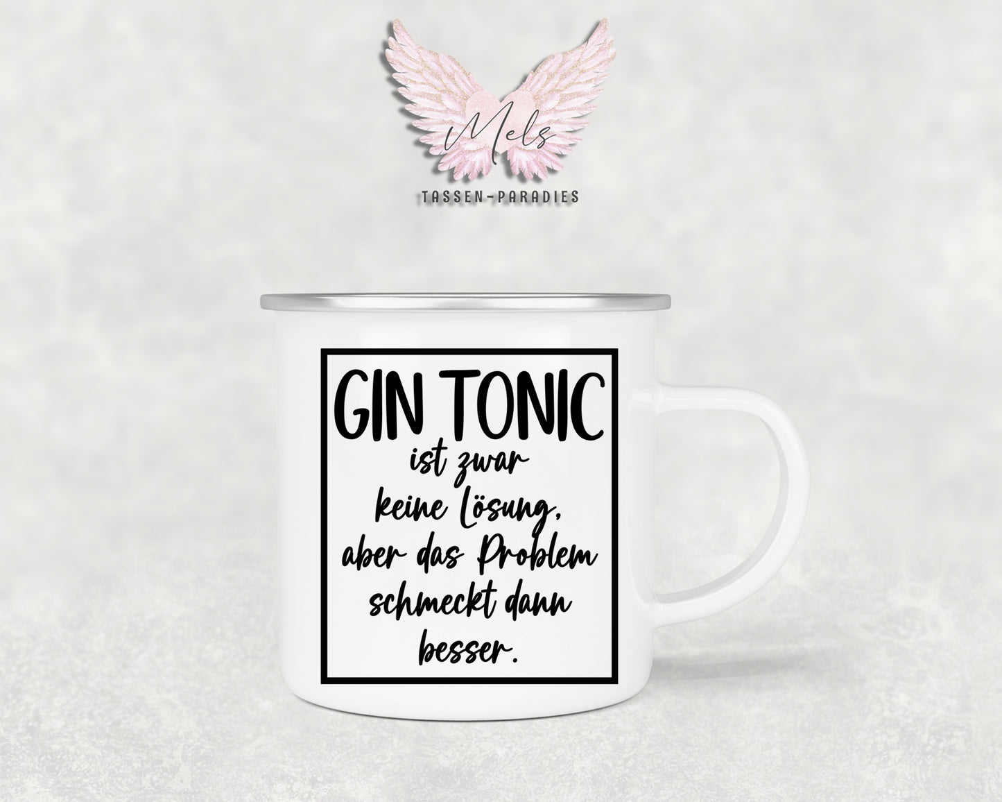 GIN "Tonic" -  Emailletasse ohne Name