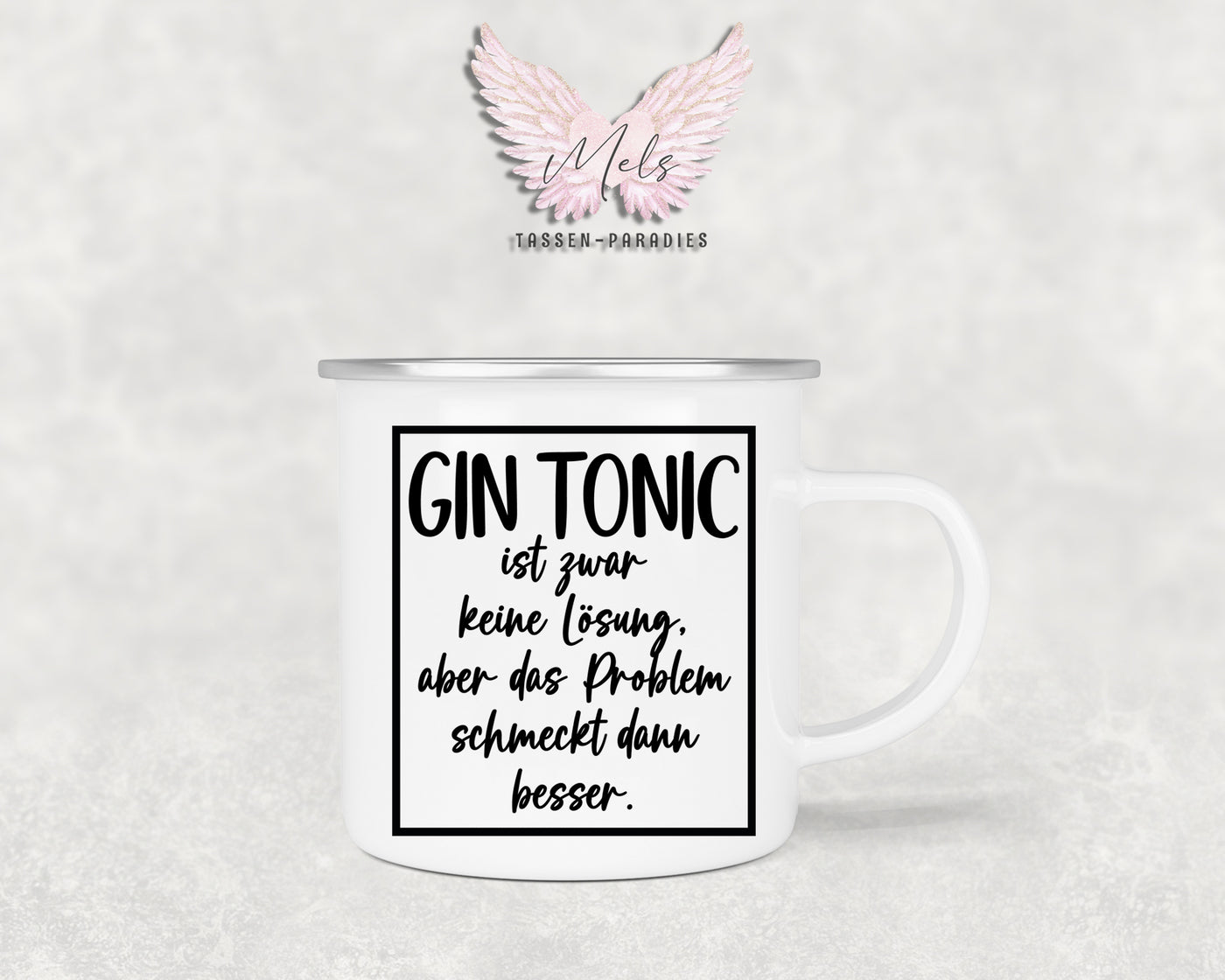 GIN "Tonic" -  Emailletasse ohne Name