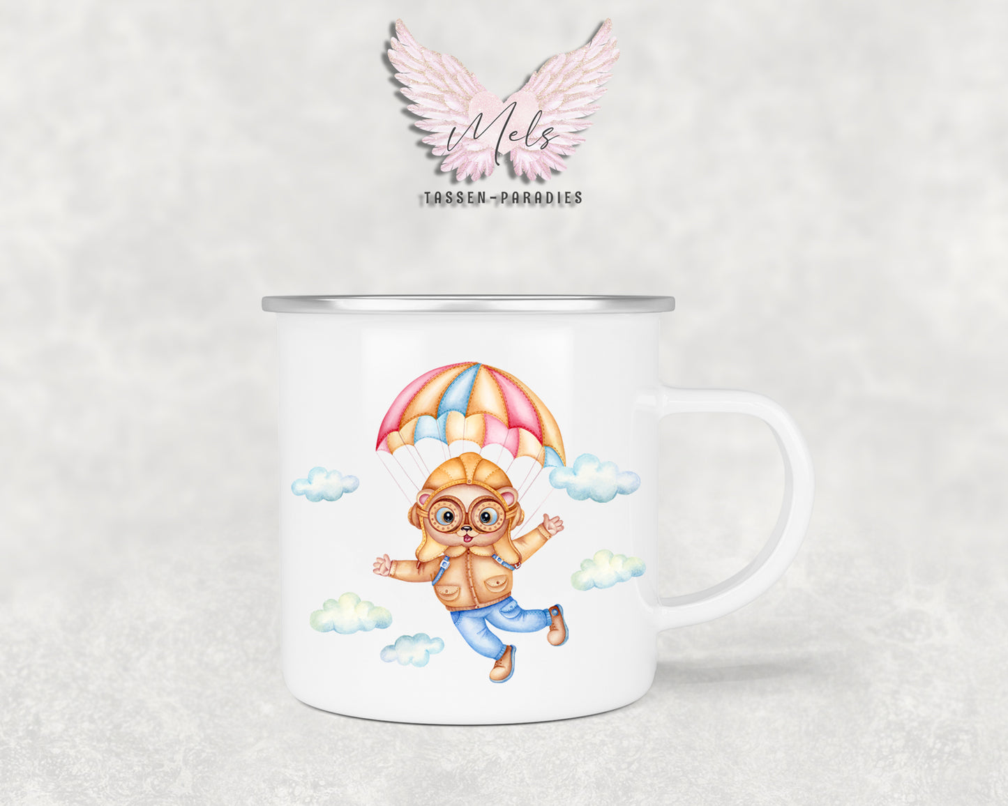 Personalisierte Kinder Tasse Bärchen 8 - mit und ohne Name