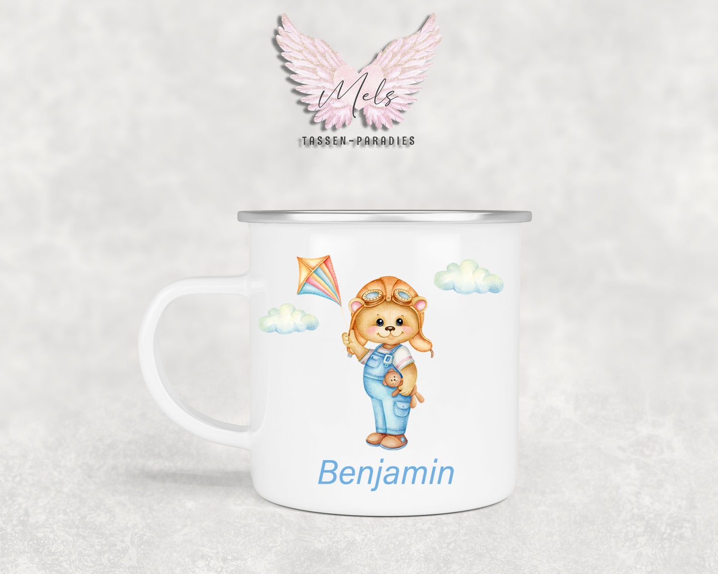 Personalisierte Kinder Tasse Bärchen 9 - mit und ohne Name