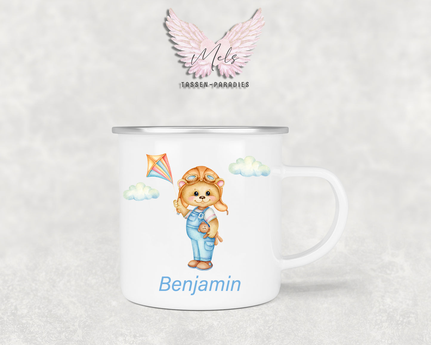 Personalisierte Kinder Tasse Bärchen 9 - mit und ohne Name