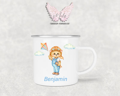 Personalisierte Kinder Tasse Bärchen 9 - mit und ohne Name