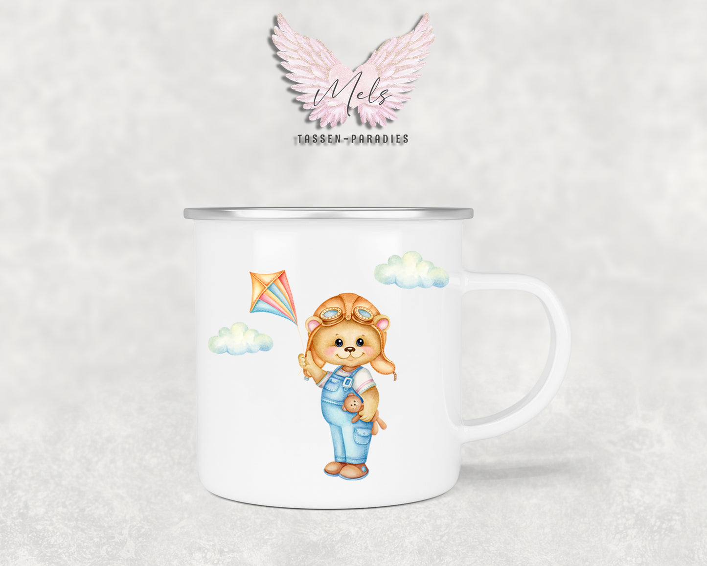 Personalisierte Kinder Tasse Bärchen 9 - mit und ohne Name