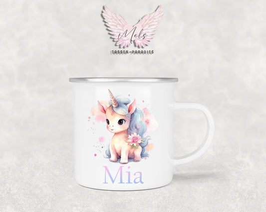 Personalisierte Kinder Tasse Einhorn 1 - mit und ohne Name