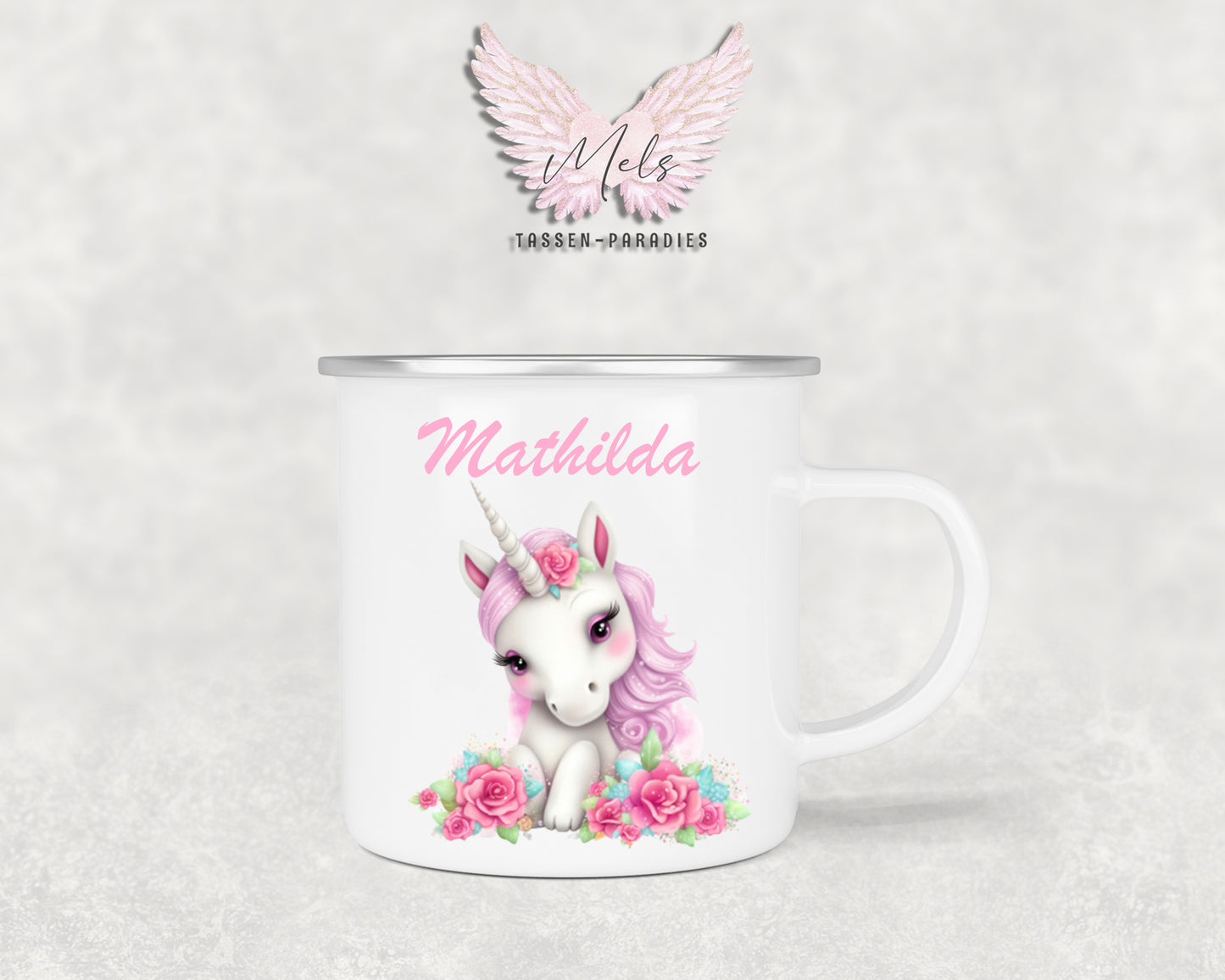 Personalisierte Kinder Tasse Einhorn 10 - mit und ohne Name