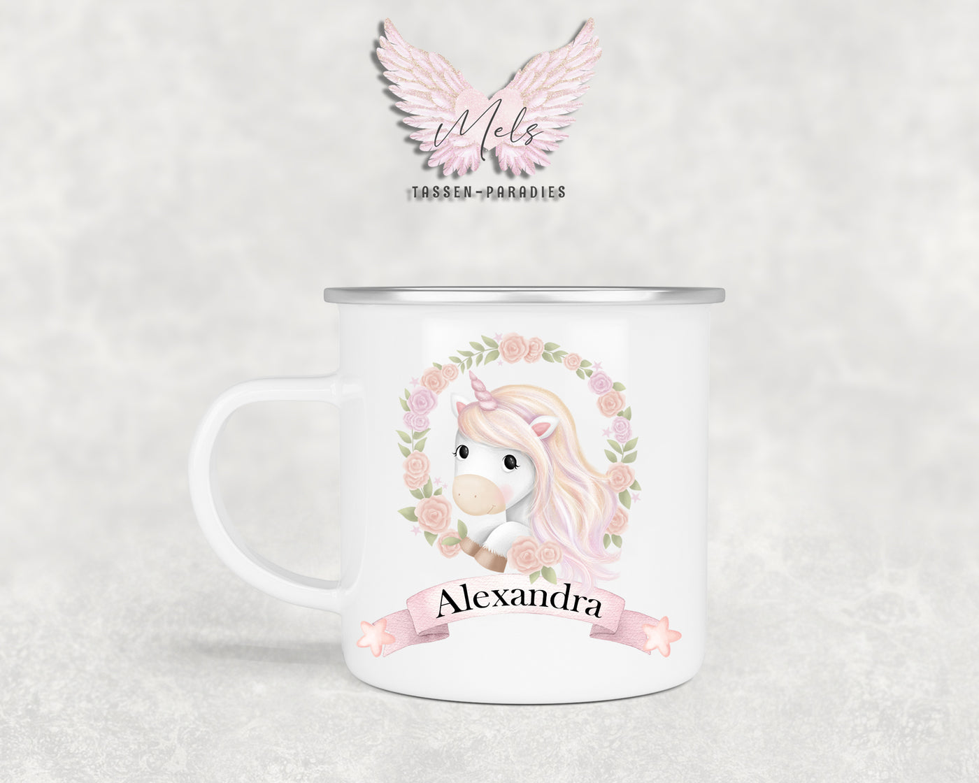 Personalisierte Kinder Tasse Einhorn 12 - mit und ohne Name